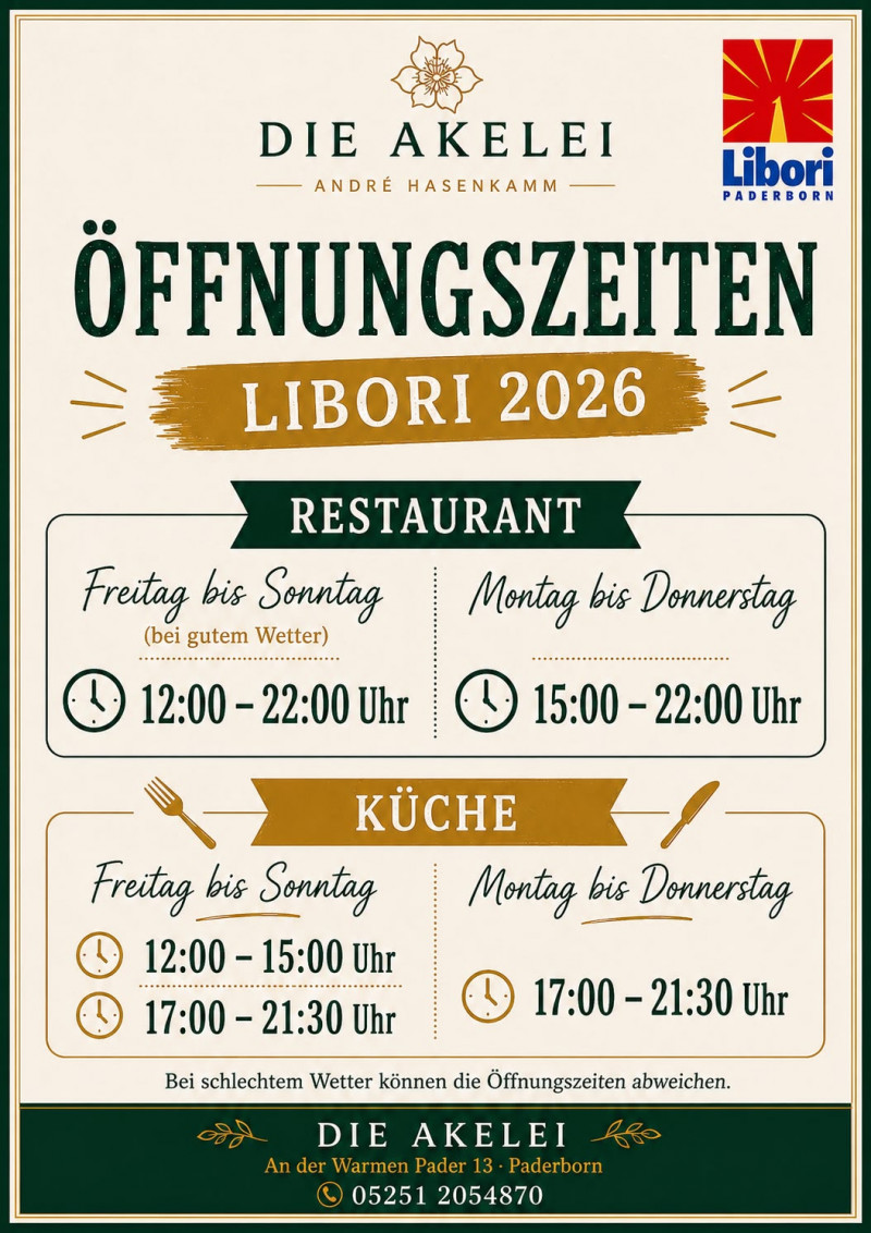Öffnungszeiten Libori Öffnungszeiten Libori
